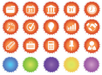 vector Business icons sun series