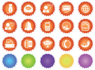 vector Communication icons sun series