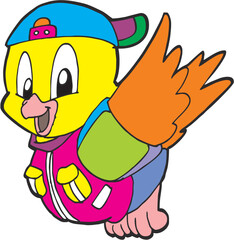Obraz premium a vector illustration of a cute animal