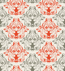 Fototapeta premium Seamless background from a floral ornament, Fashionable modern wallpaper or textile