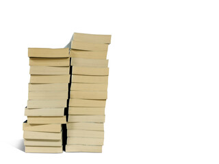 2 piles of books  isolated PNG transparent