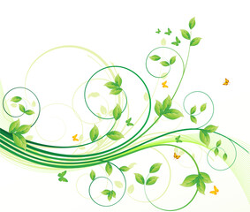 Floral background vector abstract illustration