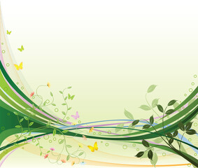 Floral abstract background vector illustration