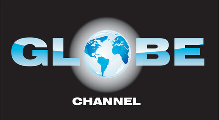 Glossy delicate blue earth icon to use like background