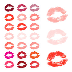 Lips, kiss colored