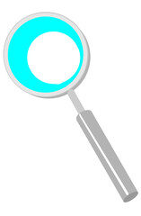 A magnifying glass isolated on white