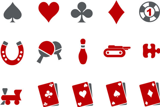 Vector icons pack - Red Series, game collection