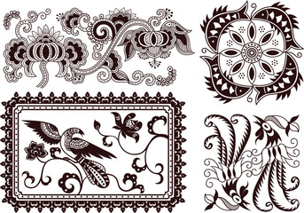 Vector of Abstract Floral Design Elements.