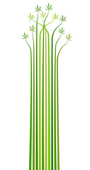 Fototapeta premium Abstract editable vector design element of stripes and leaves