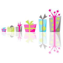 vector illustration of gift boxes