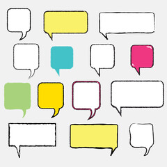 Obraz premium set of comic's bubbles (grunge style's)