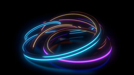 Neon symphony, a vibrant composition of lights and lines
