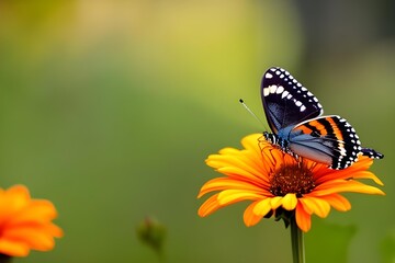 Fototapeta premium butterfly on flower