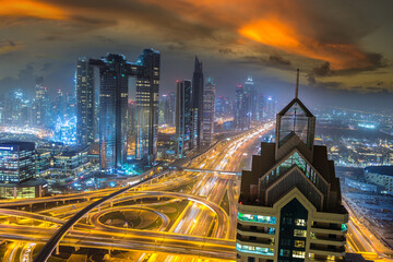 Fototapeta na wymiar Aerial view of Dubai