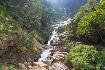 Rawana waterfall in  Sri Lanka