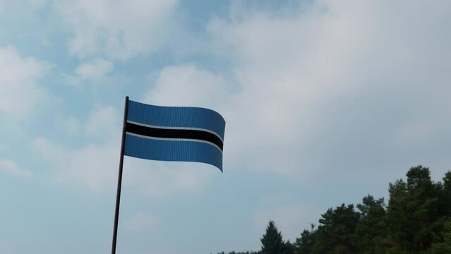 botswana national flag 4k