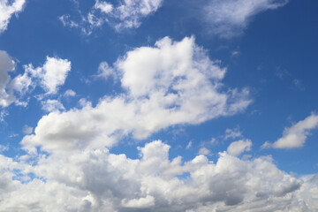 Naklejka na ściany i meble dramatic cloudy nice blue sky heaven air