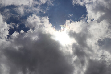 dramatic cloudy nice blue sky heaven air