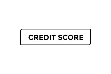 Fototapeta premium Credit score button web banner templates. Vector Illustration 