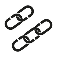 link icon, hyperlink sign, interlink signal, linking symbol. Vector illustration. Stock image.