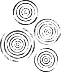 和風な水紋の筆素材