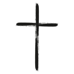 Vector cross silhouette. Christian symbol. Vector illustration.
