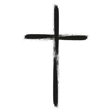 recommend clip art: Vector cross silhouette. Christian symbol. Vector illustration.
