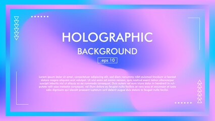 Frame vector holographic posters gradient minimal iridescent foil graphic mesh neon purple