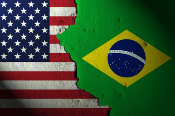 Relations between America and Brazil. America vs Brazil.