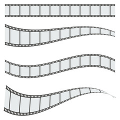 Fototapeta premium film strips. Old retro cinema movie strip. Video recording. Vector illustration. Stock image.