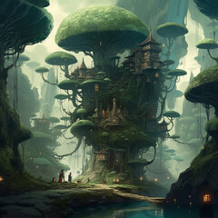 illustration landscape fantasy   