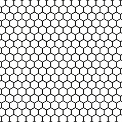 Naklejka premium Honeycomb grid texture and geometric hive hexagonal honeycombs. Hexagonal cell texture. Vector illustration.