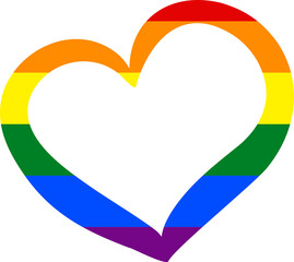 LGBTQ rainbow heart icon 2023052928