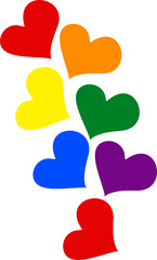 LGBTQ rainbow heart icon 2023052929