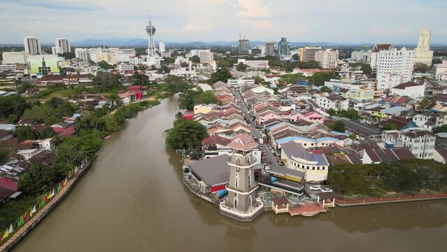 The aerial view of Alor Setar in Malaysia