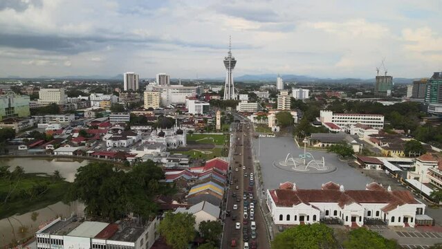 The aerial view of Alor Setar in Malaysia