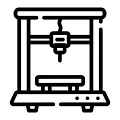 3d printer Line Icon