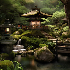日本の庭園風景