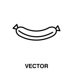 Sausage icon, vector illustration. sausage icon illustration isolated on white background