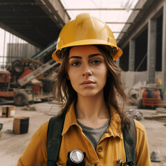 female construction worker - generative AI