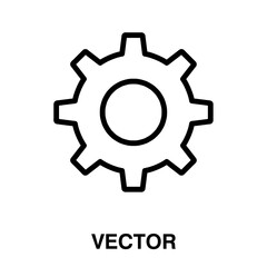Setting icon, vector illustration. setting icon illustration isolated on white background, setting icon 
