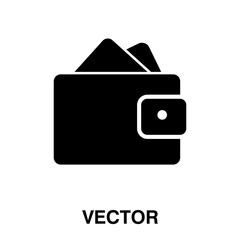 Wallet icon, vector illustration. wallet icon illustration isolated on white background, wallet icon.eps