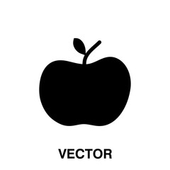 Apple icon, vector illustration. apple icon illustration isolated on white background..eps