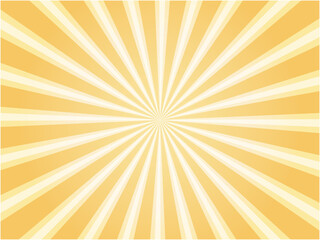 透明感のある太陽光線が輝くイメージの集中線背景素材_イエローオレンジ