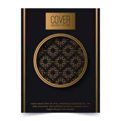 luxury dark border ornament pattern cover