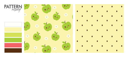 Naklejka premium Samba design: Apple Seamless Pattern.