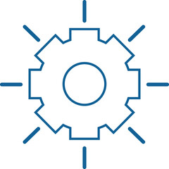 a vector icon design in the shape of a gear, this design has the meaning of system and management, this design has the theme management, systems, business and self development. This design can be used