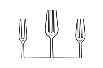 Cutlery Outline, Cutlery Silhouette, Fork Vector, Restaurant Equipment, Clip Art, Fork Spoon and Knife Outline