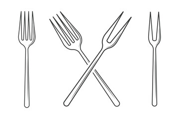Cutlery Outline, Cutlery Silhouette, Fork Vector, Restaurant Equipment, Clip Art, Fork Spoon and Knife Outline