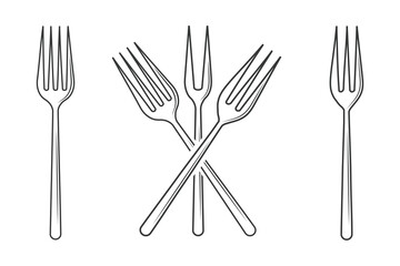 Cutlery Outline, Cutlery Silhouette, Fork Vector, Restaurant Equipment, Clip Art, Fork Spoon and Knife Outline